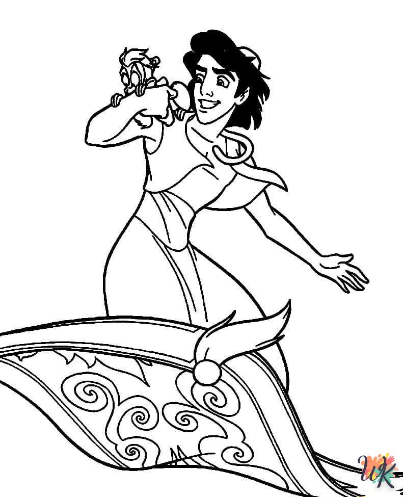 coloriage Aladdin  enfant à imprimer