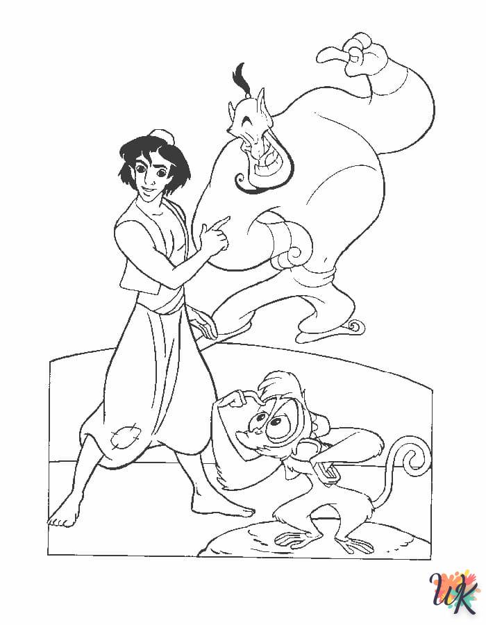 coloriage Aladdin  a imprimer enfant 10 ans 1