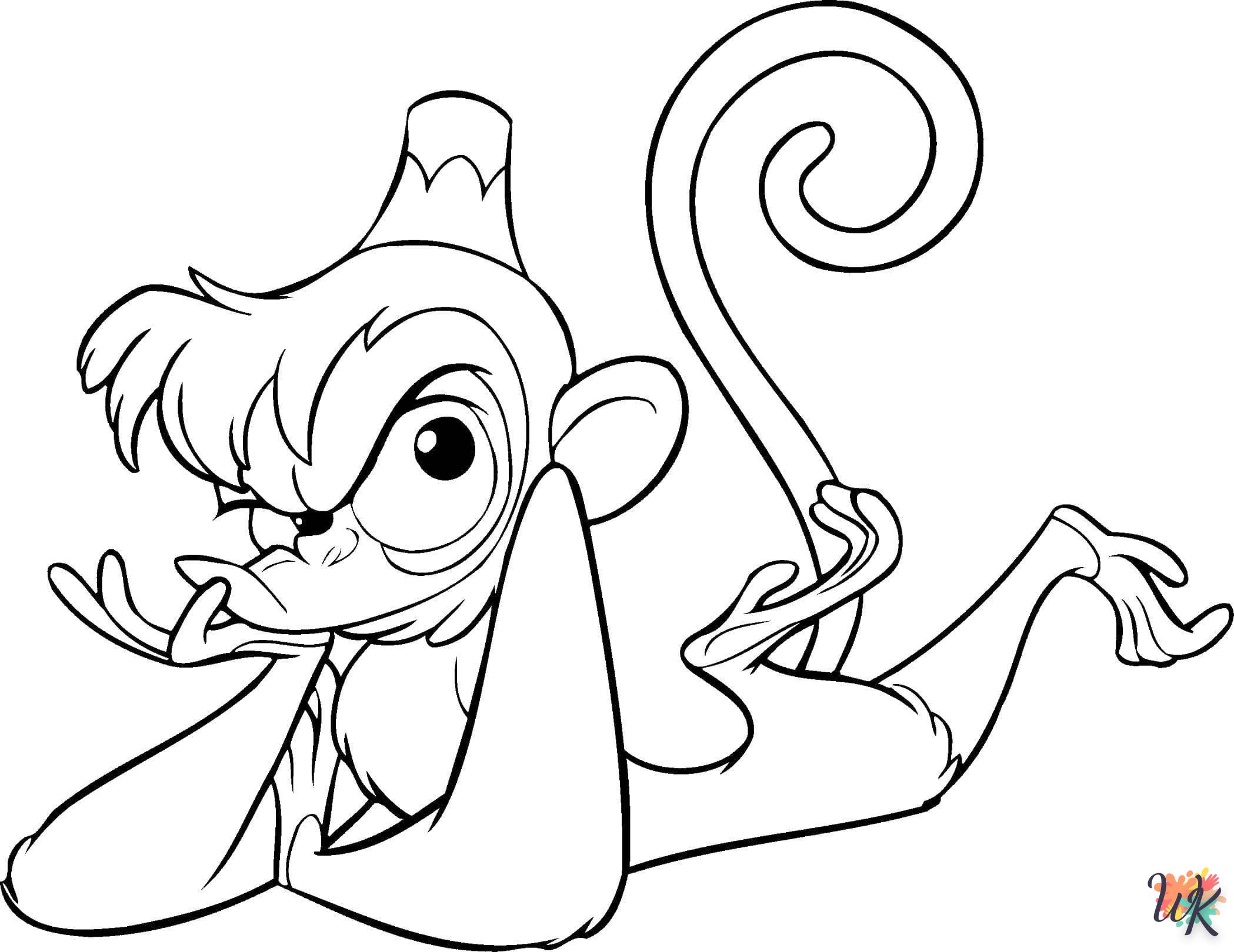 coloriage Aladdin  gratuit pour enfants