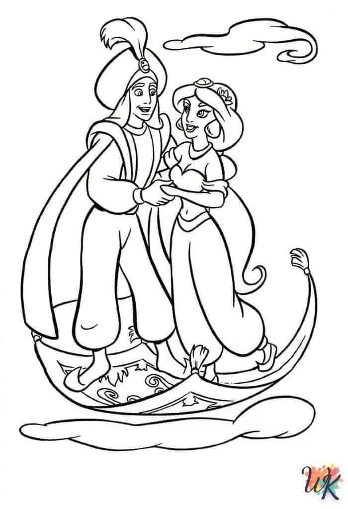 coloriage Aladdin  et dessins