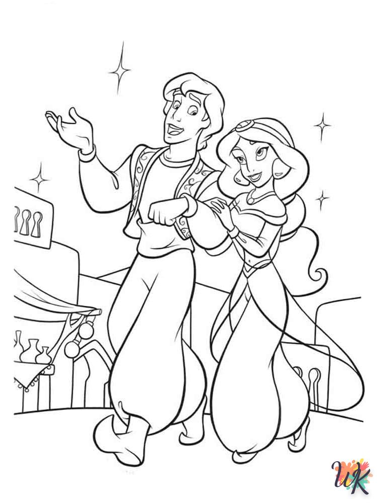 coloriage Aladdin  à colorier en ligne gratuit 1