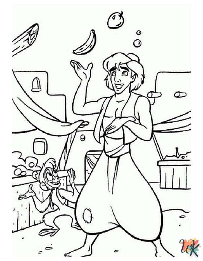 coloriage Aladdin  à imprimer a4