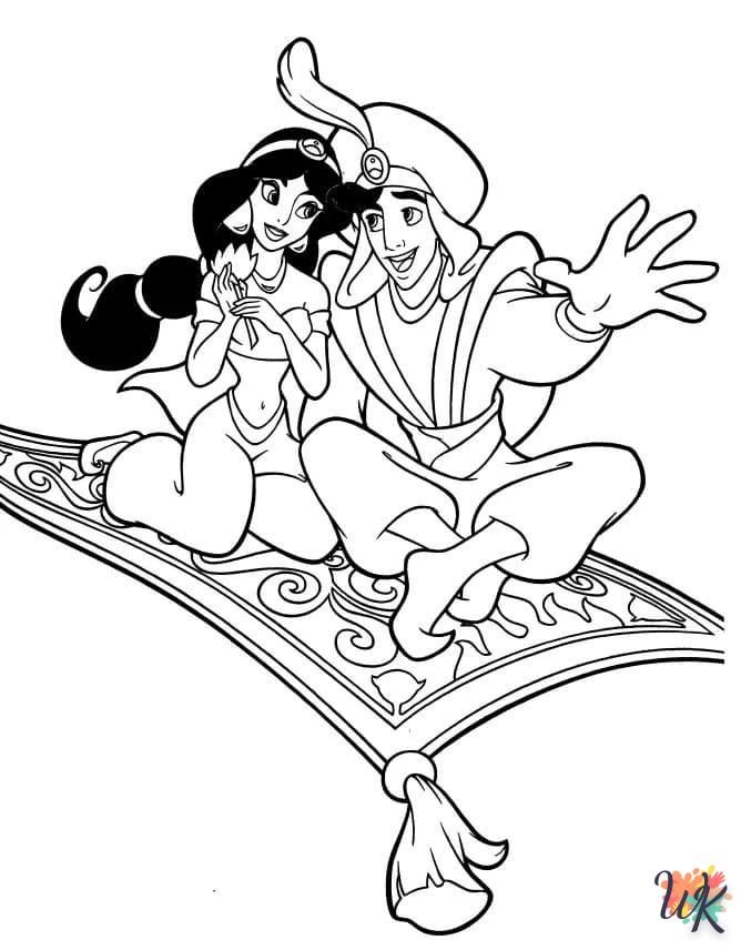 coloriage Aladdin  licorne en ligne gratuit à imprimer 2