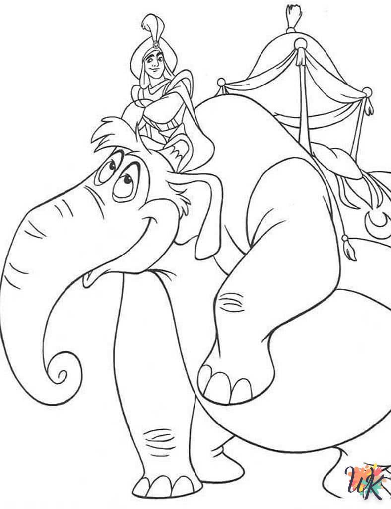 coloriage Aladdin  gratuit pour enfants 1