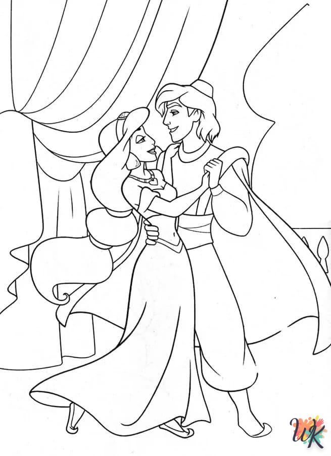 coloriage Aladdin  pour enfant de 3 ans