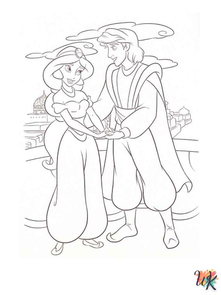 coloriage Aladdin  à imprimer pour enfant de 10 ans