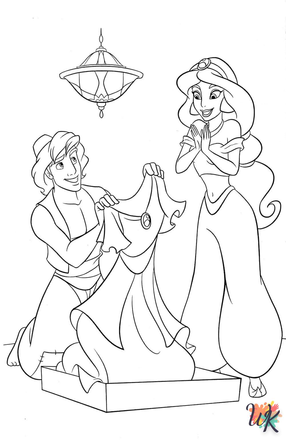 coloriage Aladdin  pour enfant de 7 ans 2