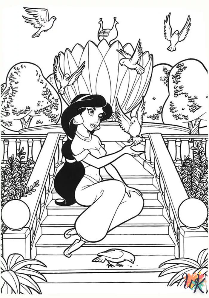 coloriage Aladdin  a imprimer pour enfant de 4 ans