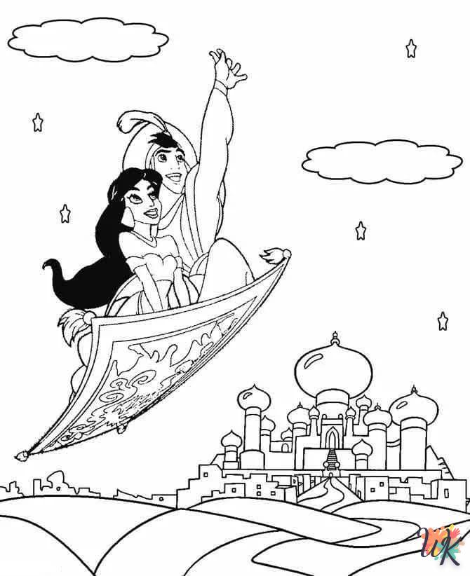 coloriage Aladdin  pour enfants a imprimer 1