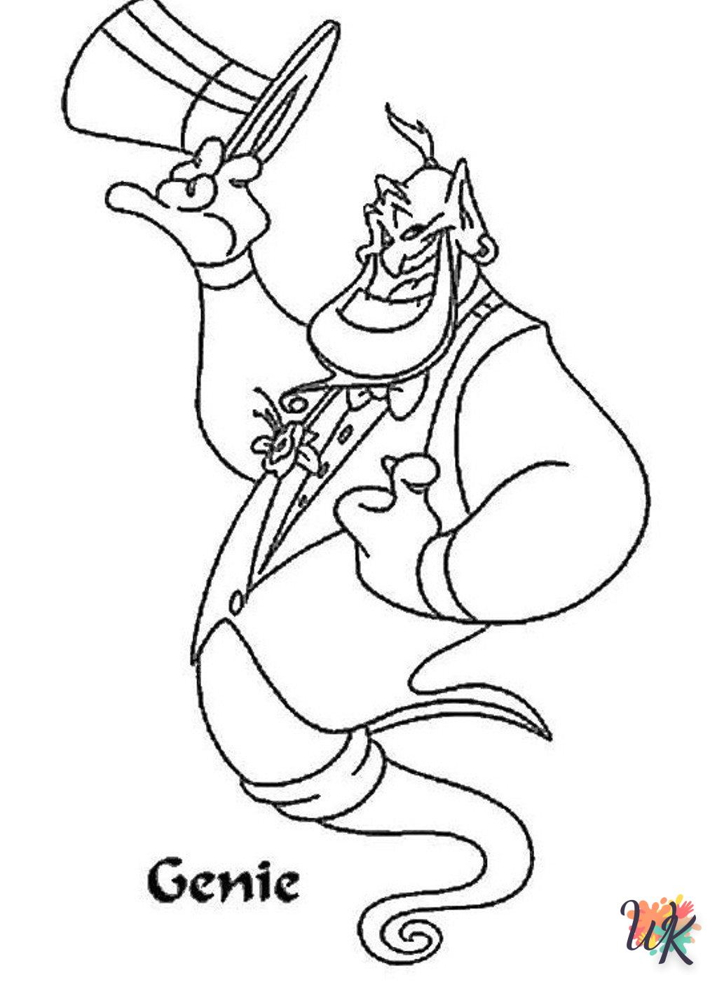 coloriage Aladdin  educatif pour enfant