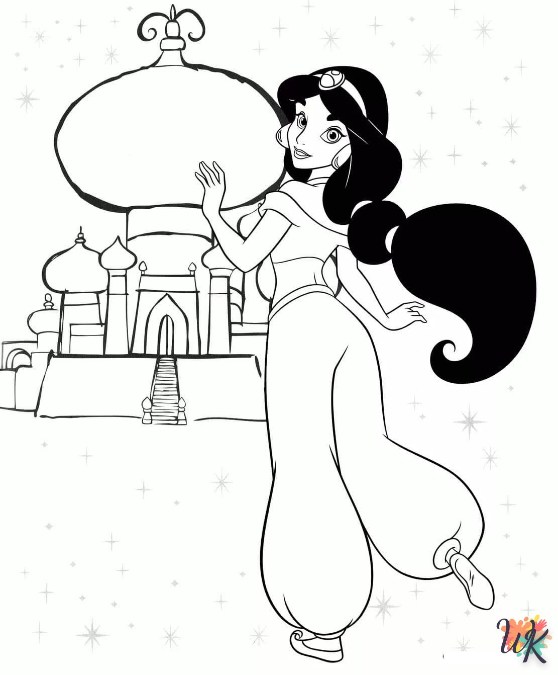 coloriage Aladdin  à imprimer pour enfant de 3 ans 1