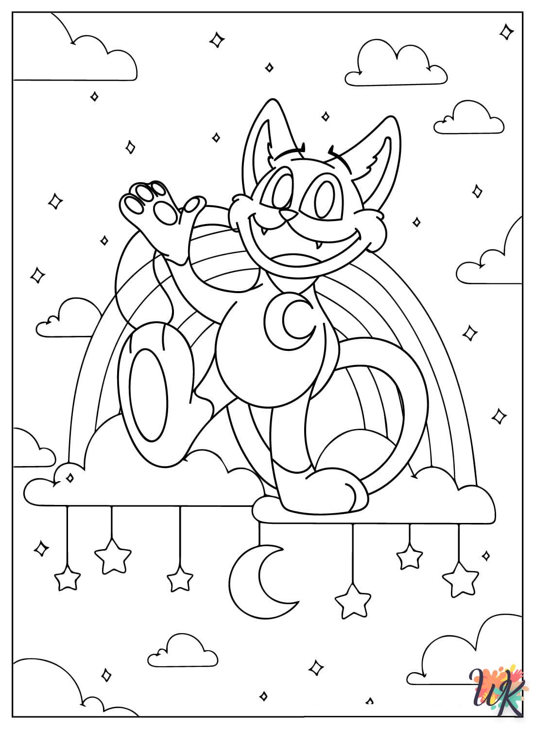 coloriage CatNap  pour enfant de 6 ans