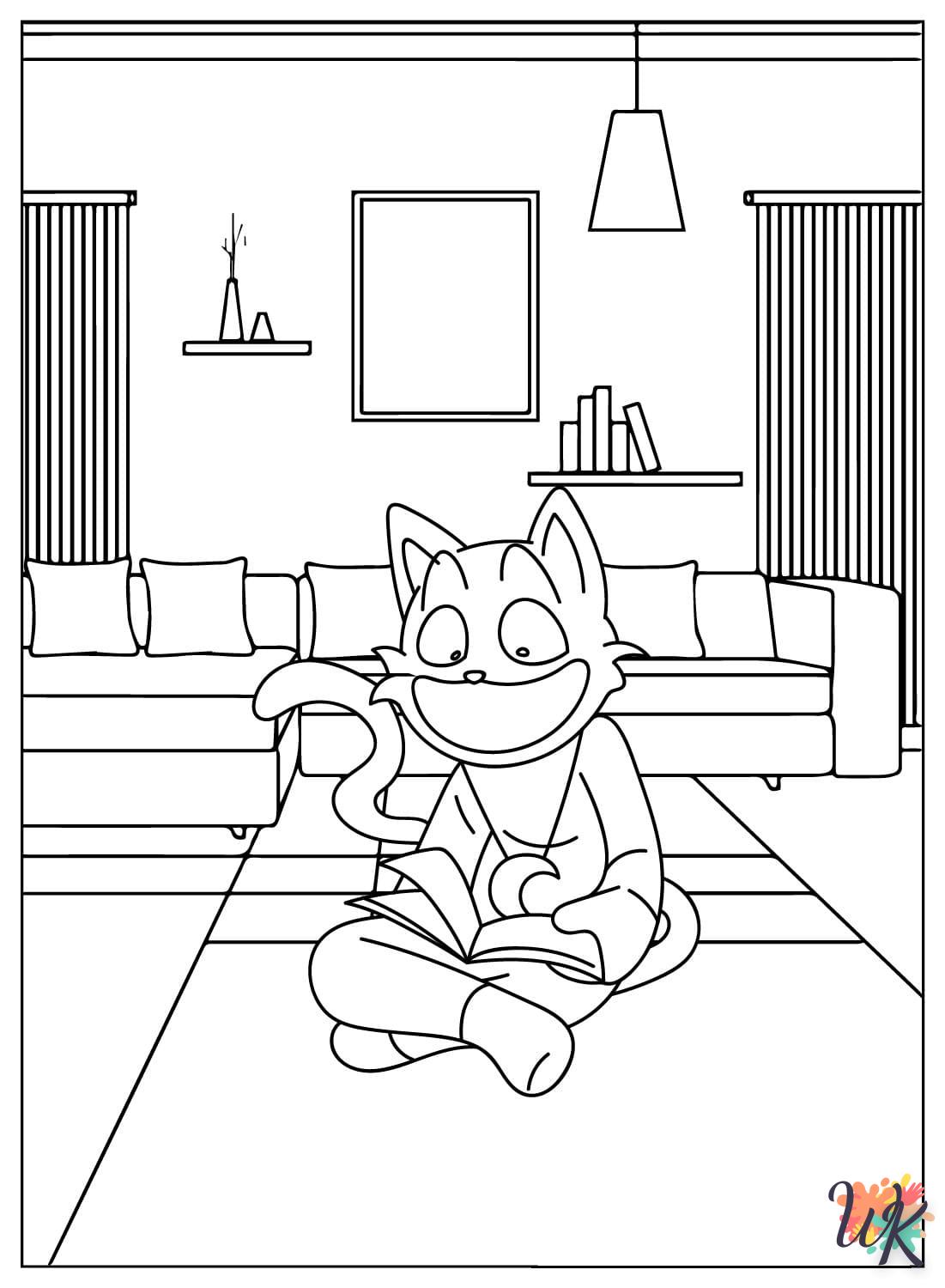 coloriage CatNap  a imprimer pour enfant de 4 ans 1