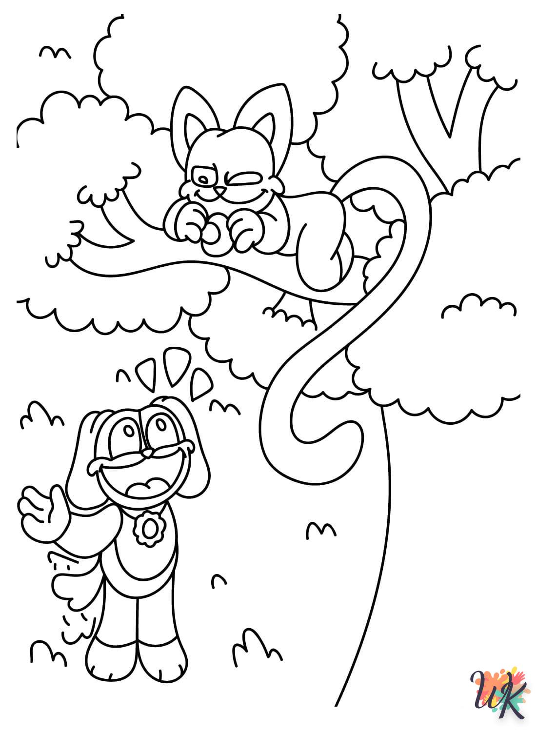 coloriage CatNap  pour enfant de 2 ans