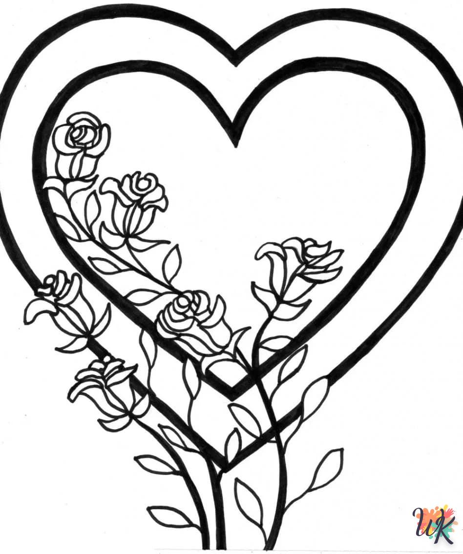 Heart coloring page for 2 year old child 1