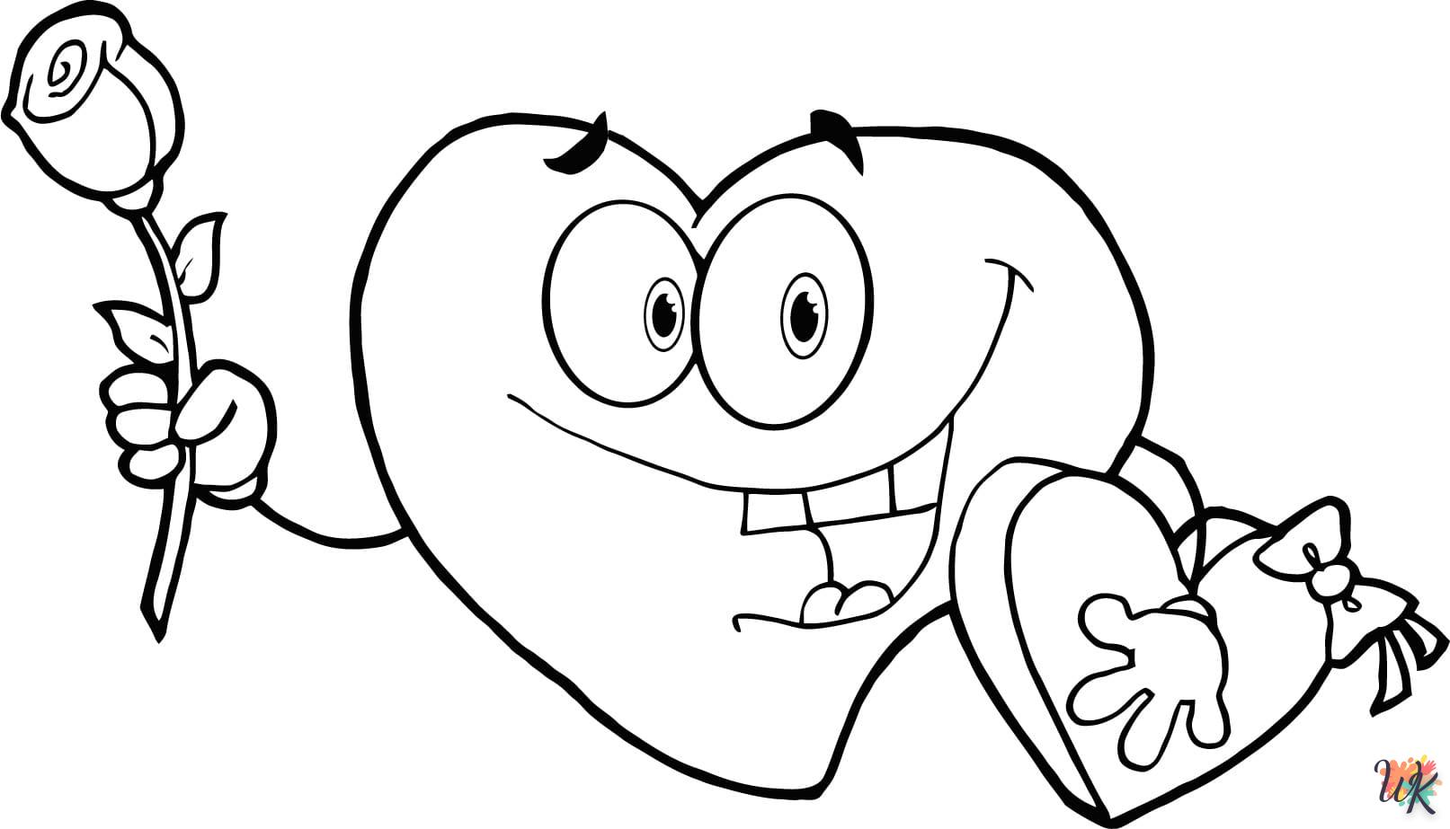 Baby heart coloring page to print free
