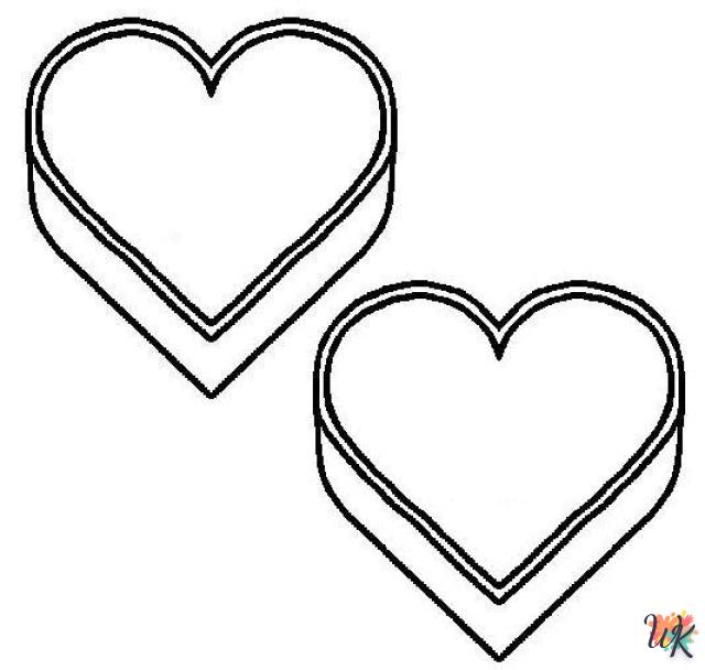 Heart animal coloring page for children to print