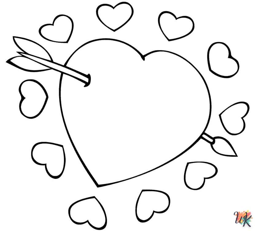 Heart coloring to draw online