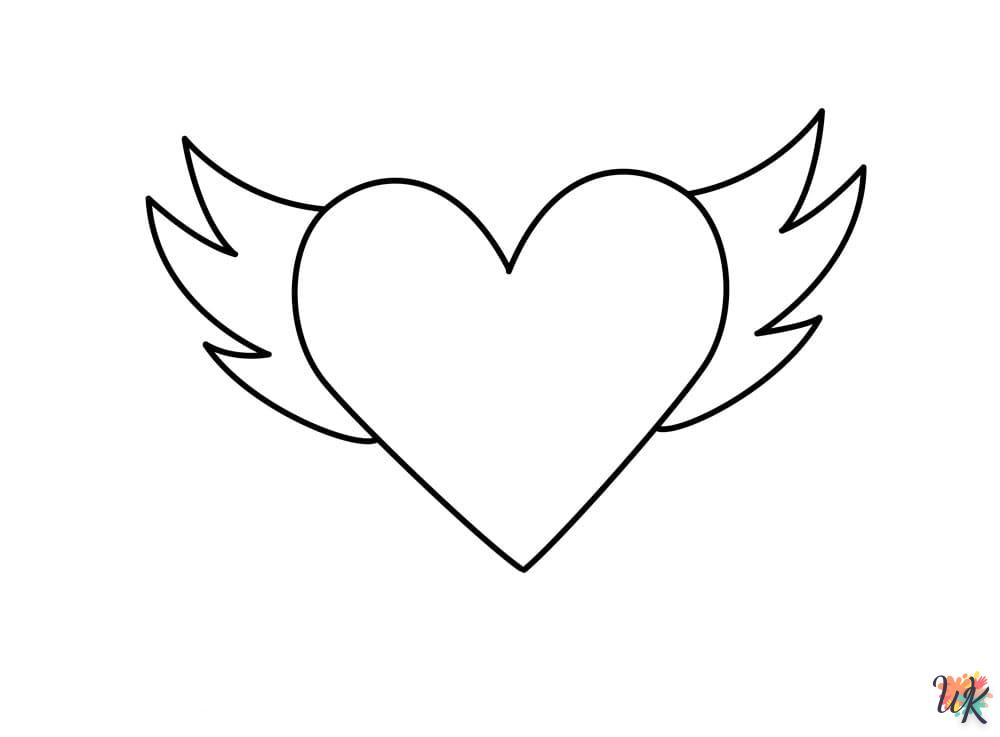 Heart coloring page for children