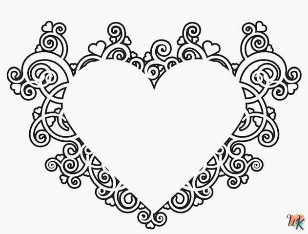 Heart coloring page to color online for free
