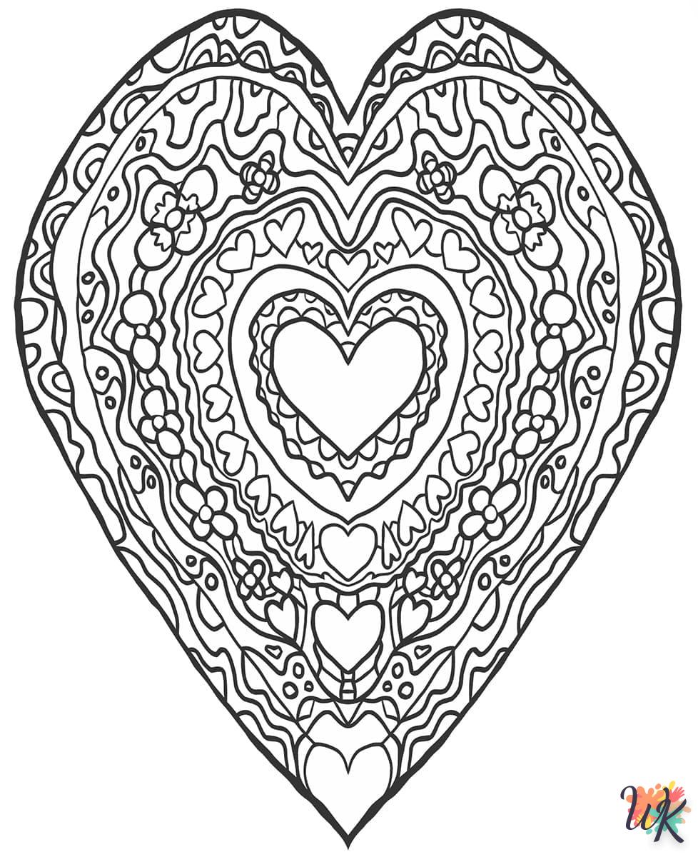 Baby heart coloring page to print