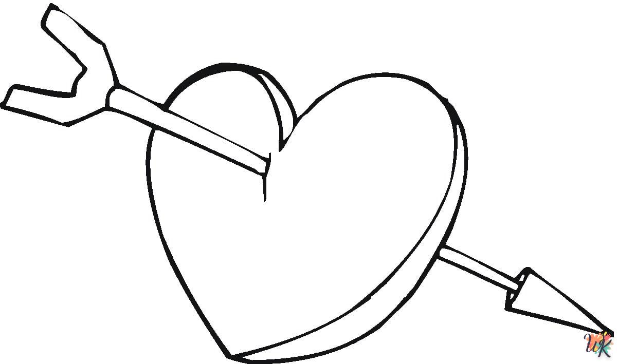 Heart coloring page to print for 10 year olds