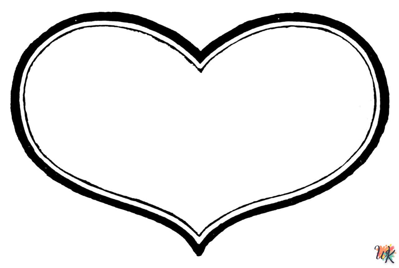 Heart coloring page to print for 10 year olds 1
