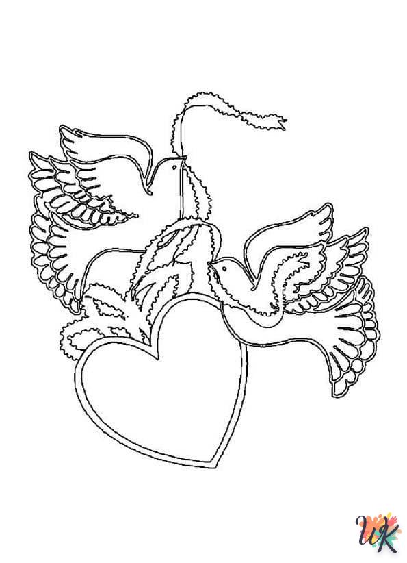 Heart coloring page to print for free