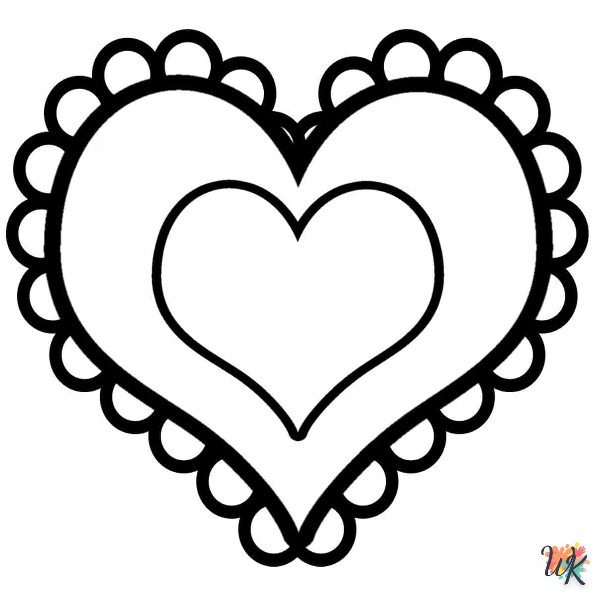 Heart coloring page to print