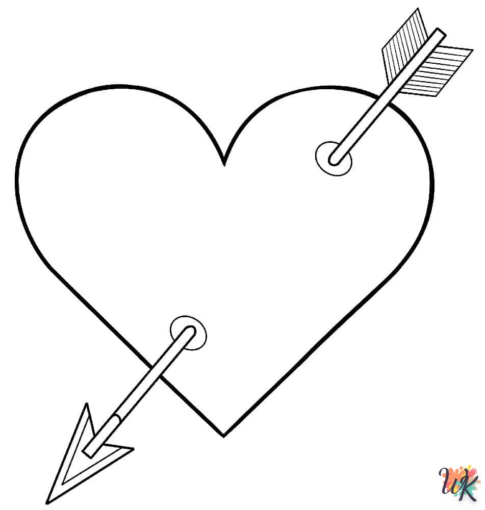 Children's heart coloring page to print