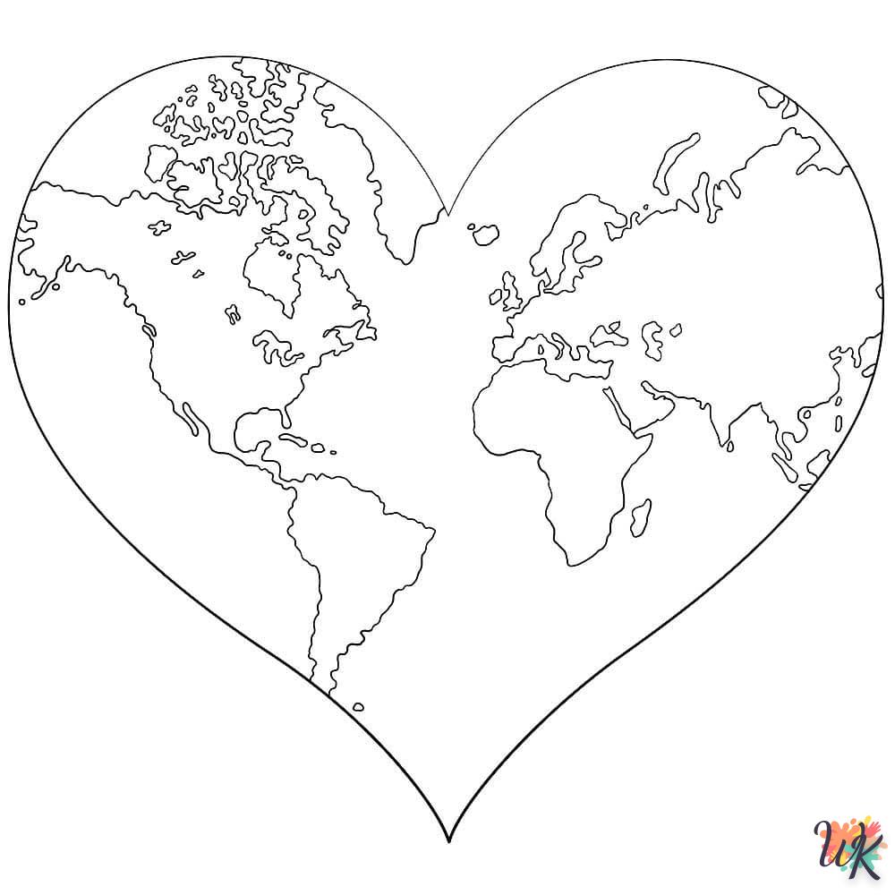 Heart coloring page to print for free pdf
