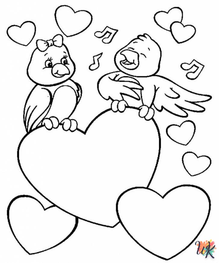Child heart coloring page to print pdf 1