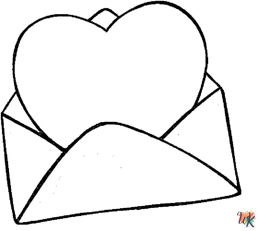 Heart coloring page for a 5 year old child to print 1