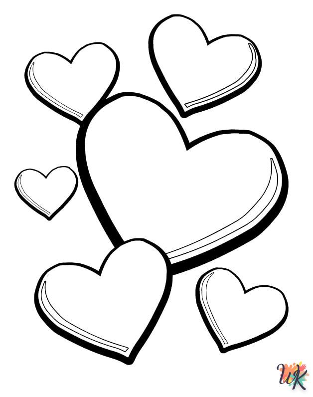 Heart coloring page for 8 year old child 2