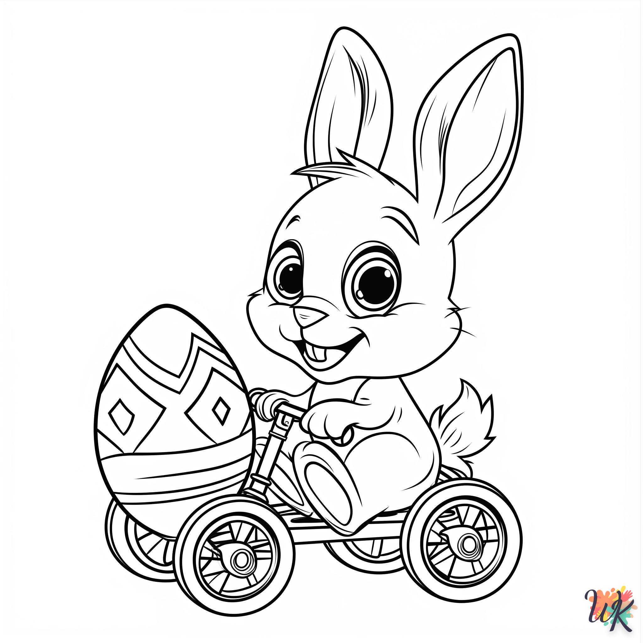 coloriage Lapin de Pâques  à imprimer gratuitement pdf