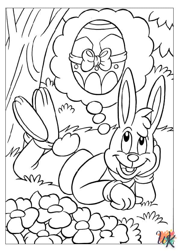 imprimer coloriage Lapin de Pâques