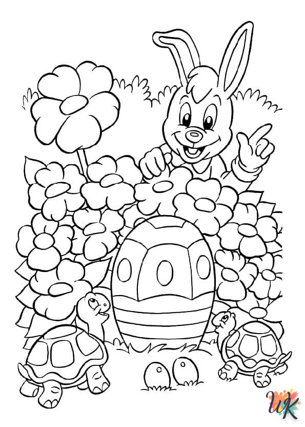 coloriage Lapin de Pâques  bebe animaux a imprimer gratuit