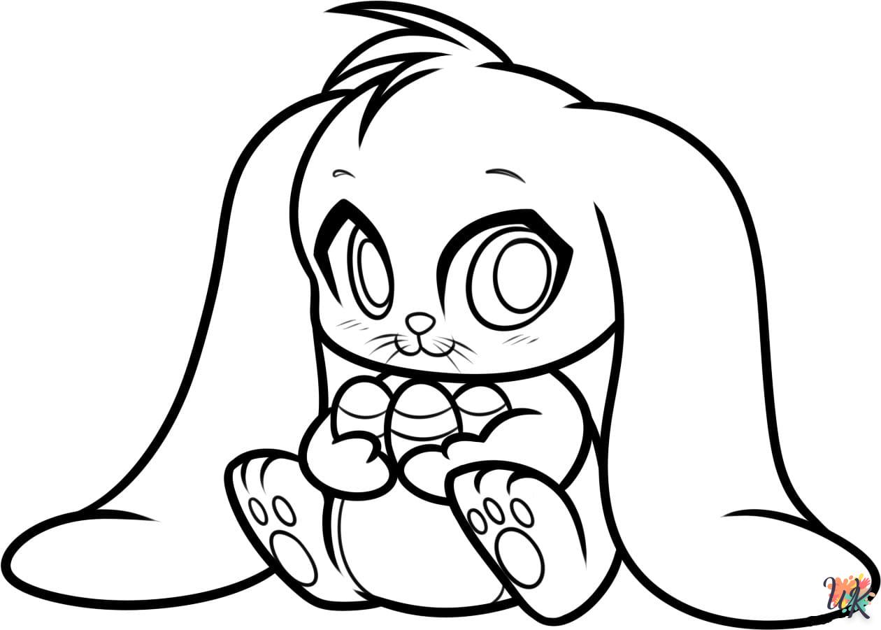 coloriage Lapin de Pâques  à colorier en ligne