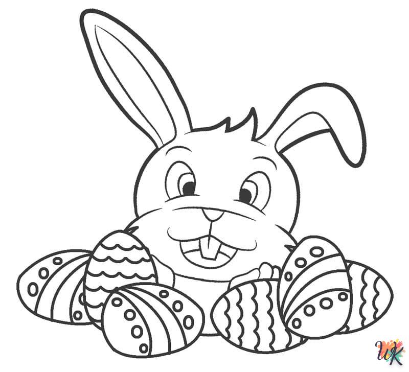 coloriage Lapin de Pâques  magique à faire en ligne