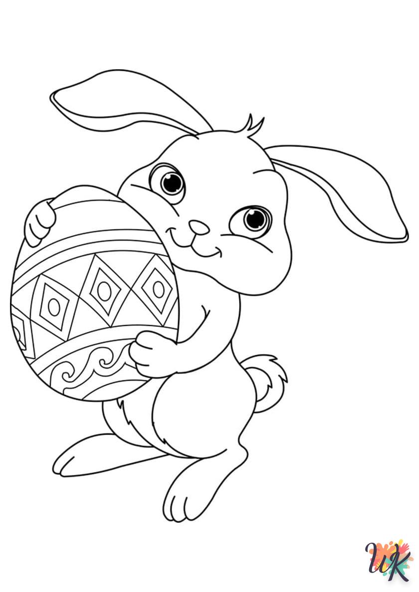 coloriage Lapin de Pâques  en ligne a colorier 2