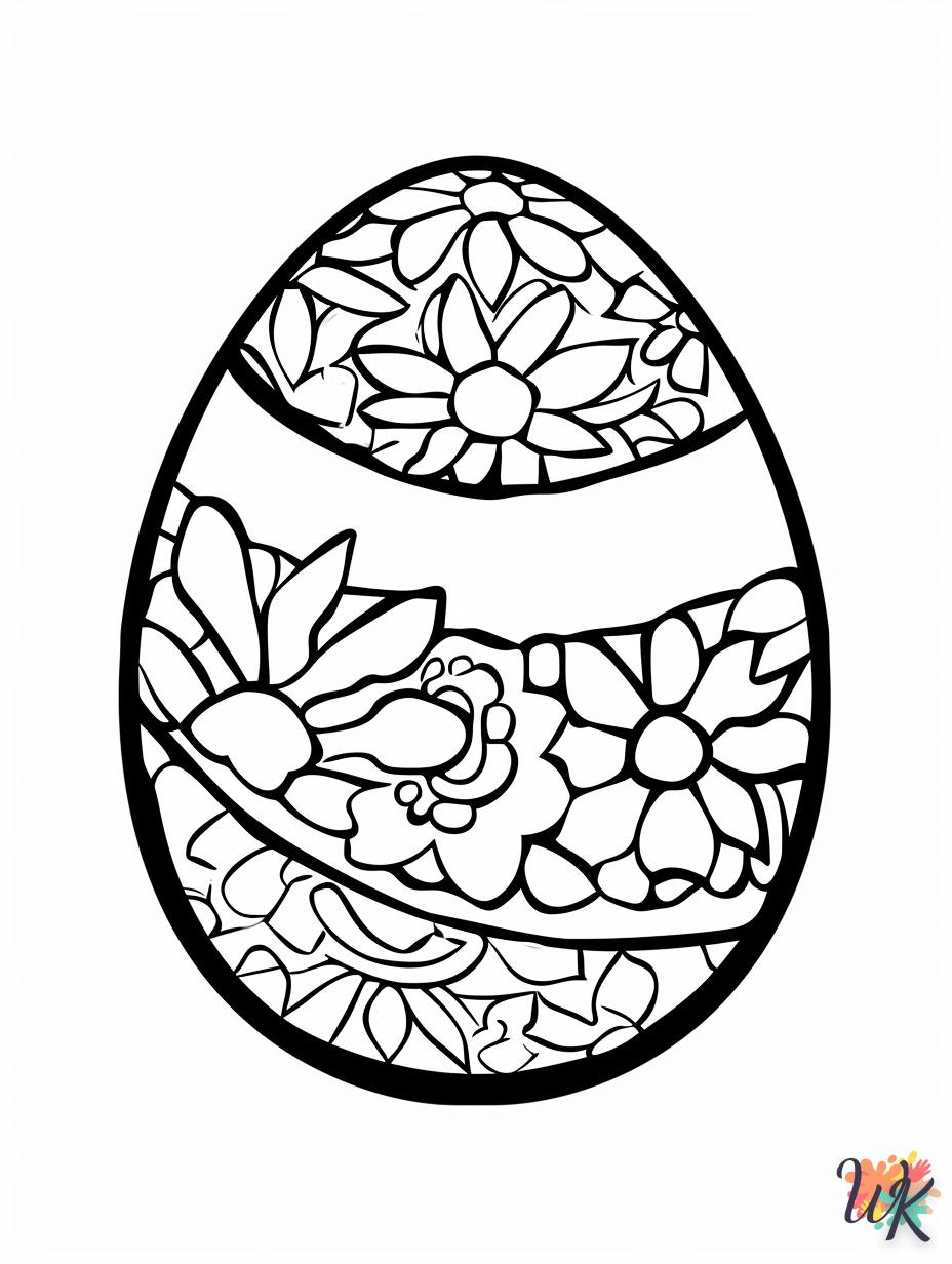 télécharger coloriage Oeuf de Pâques  gratuit