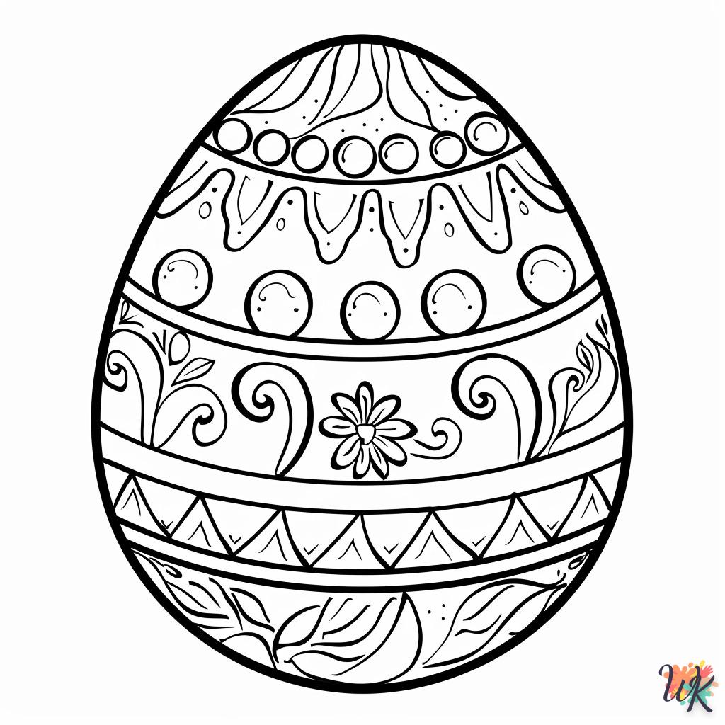 coloriage Oeuf de Pâques  en ligne pour enfant