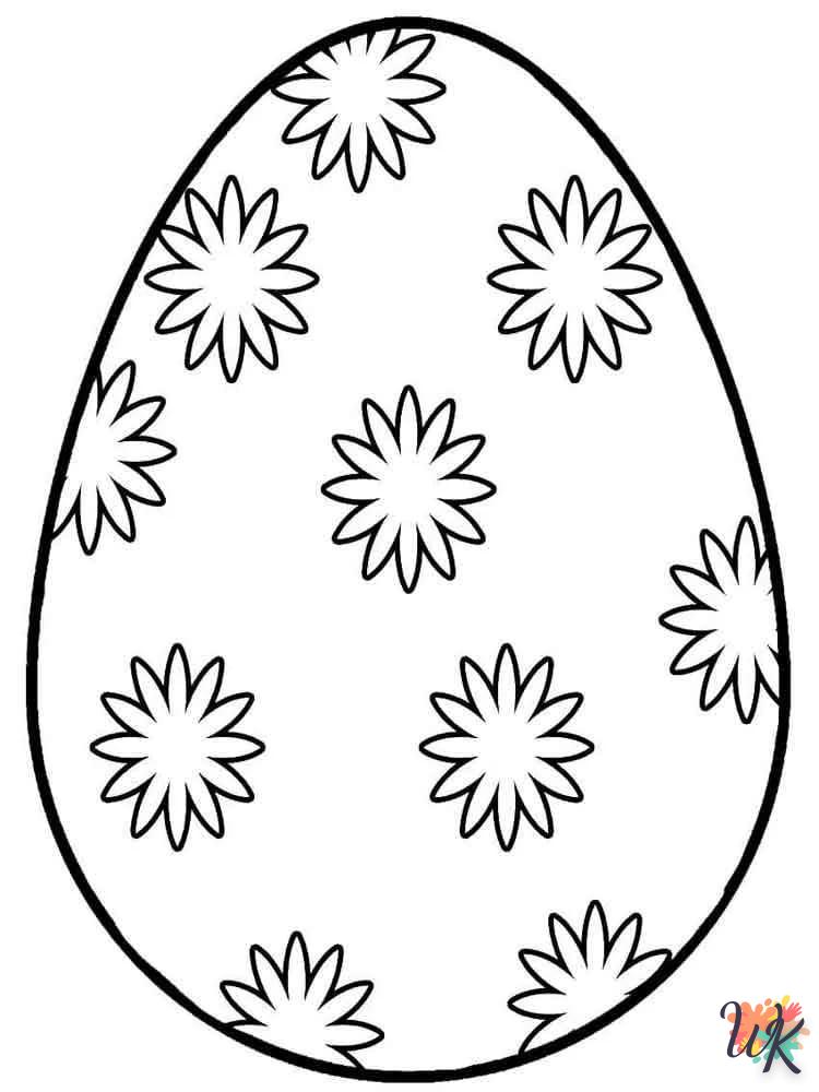 coloriage Oeuf de Pâques  et apprentissage 1