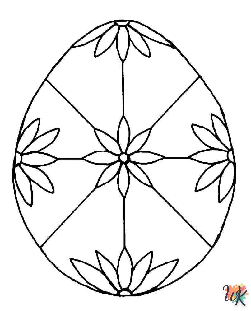 coloriage Oeuf de Pâques  gratuit 1