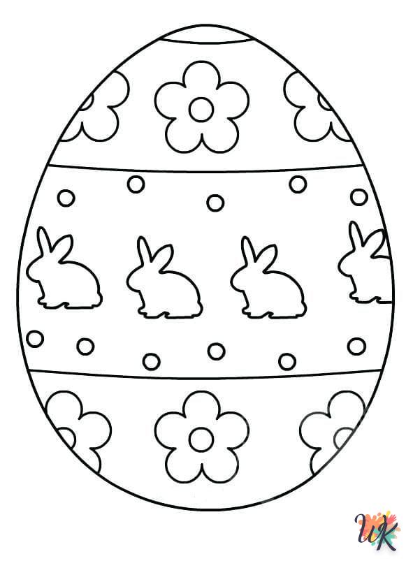 coloriage Oeuf de Pâques  pour enfant à imprimer