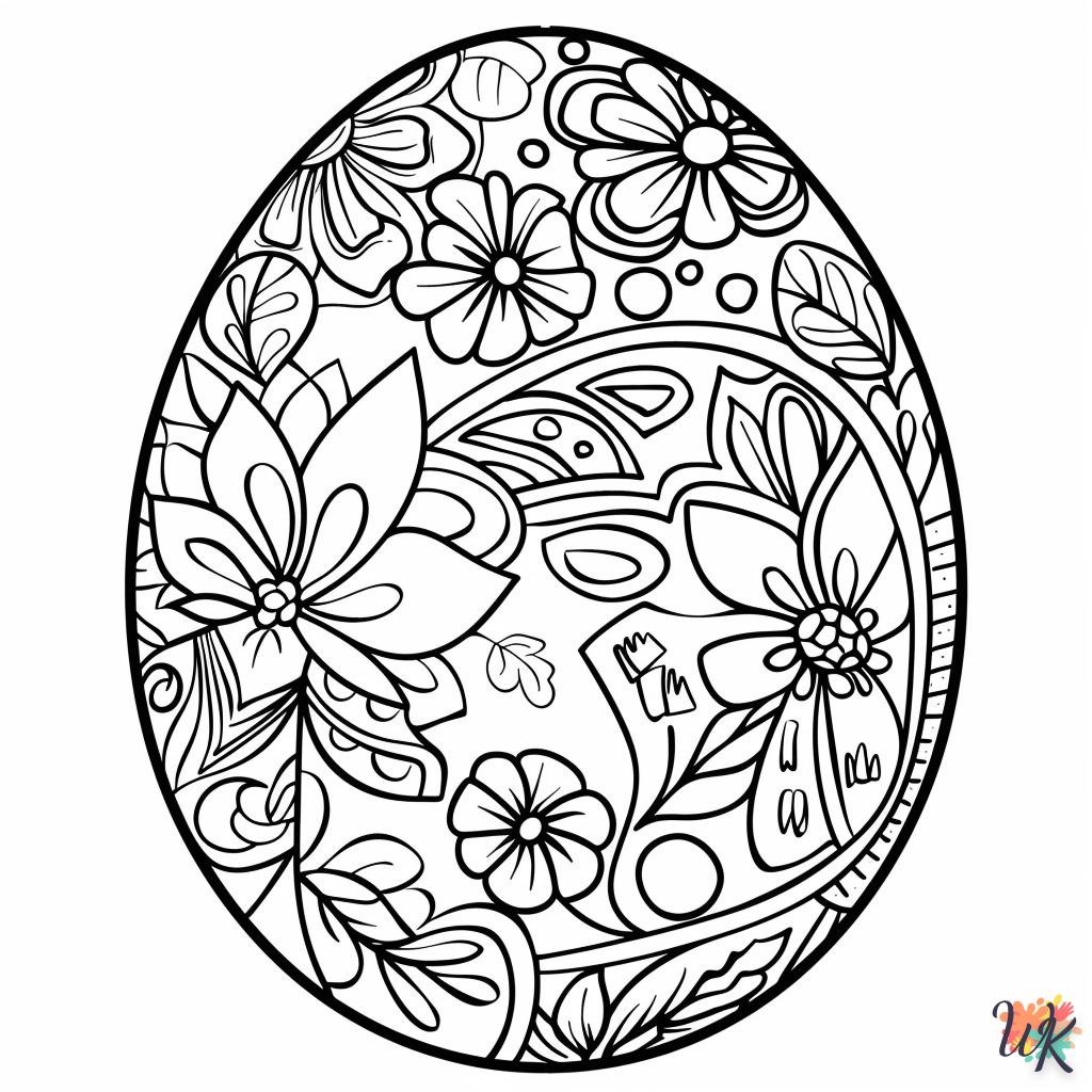 coloriage Oeuf de Pâques  pour lutter contre le stress