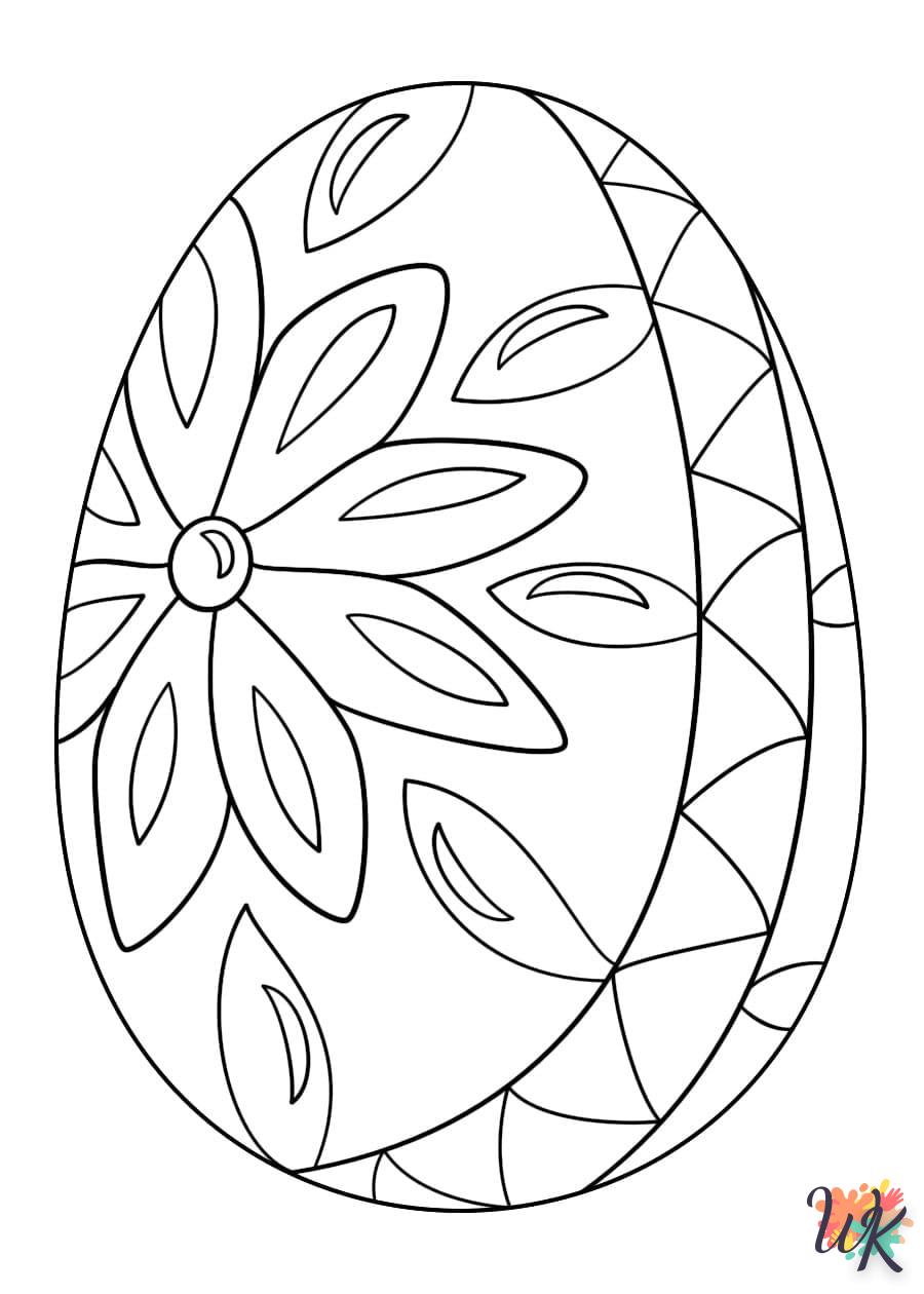 coloriage Oeuf de Pâques  pour enfant gratuit