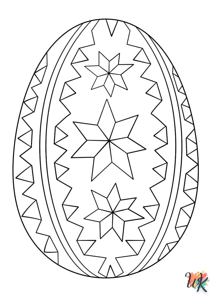 coloriage Oeuf de Pâques  a colorier en ligne gratuitement 5