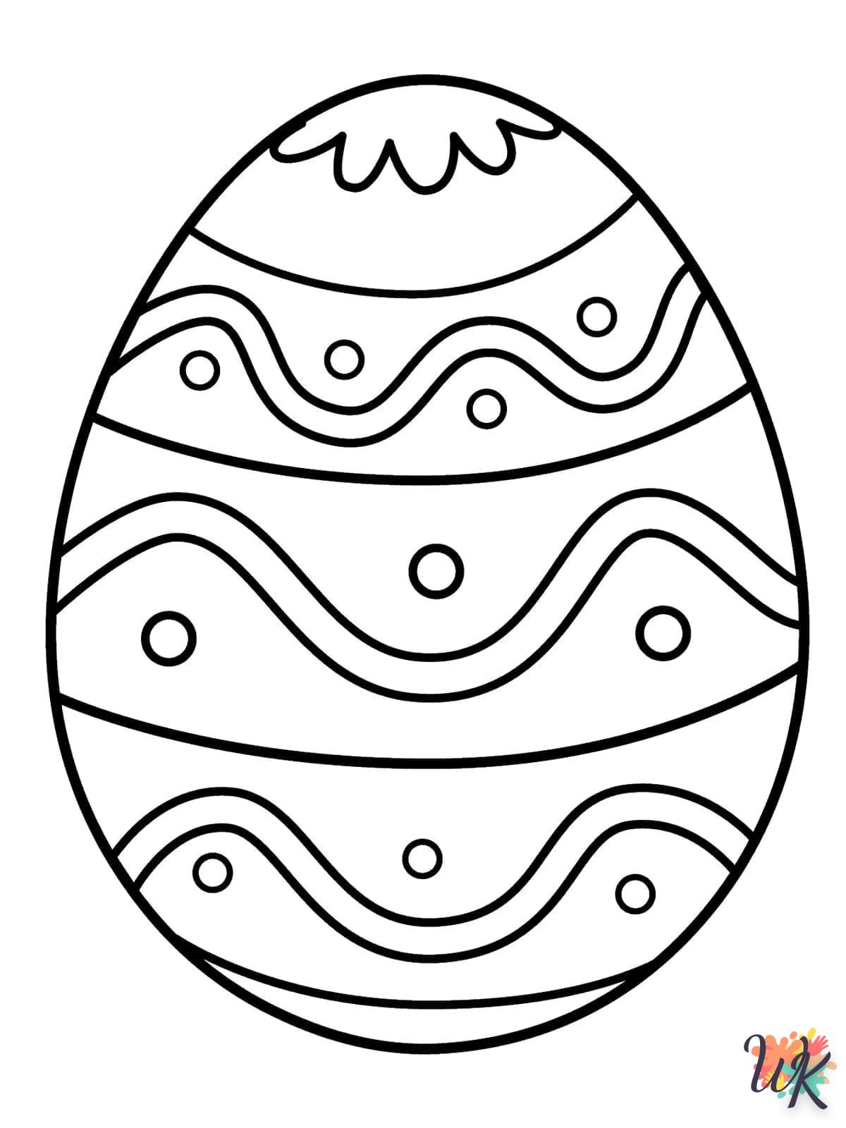 coloriage Oeuf de Pâques  à imprimer gratuit 1