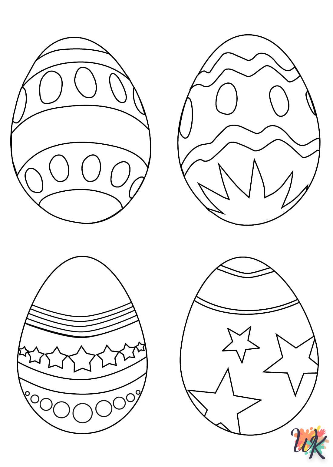 coloriage Oeuf de Pâques  à imprimer pour enfant de 2 ans